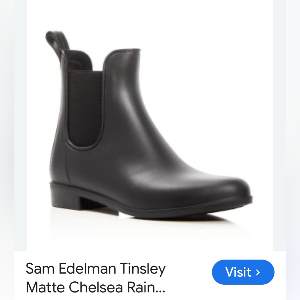Sam Edelman Matte Chelsea Rain Boot - Black